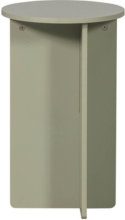 WOOOD Bijzettafel Ronny Set van 2 stuks Groen Grijs Rond - Foto 3