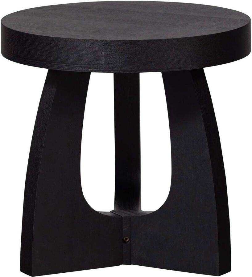 WOOOD | Tala bijzettafel mdf fineer zwart 45xØ45cm | Woonkamertafels | Bijzettafel