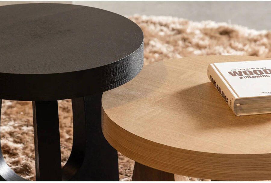 WOOOD | Tala bijzettafel mdf fineer naturel 35xØ55cm | Woonkamertafels | Bijzettafel - Foto 3