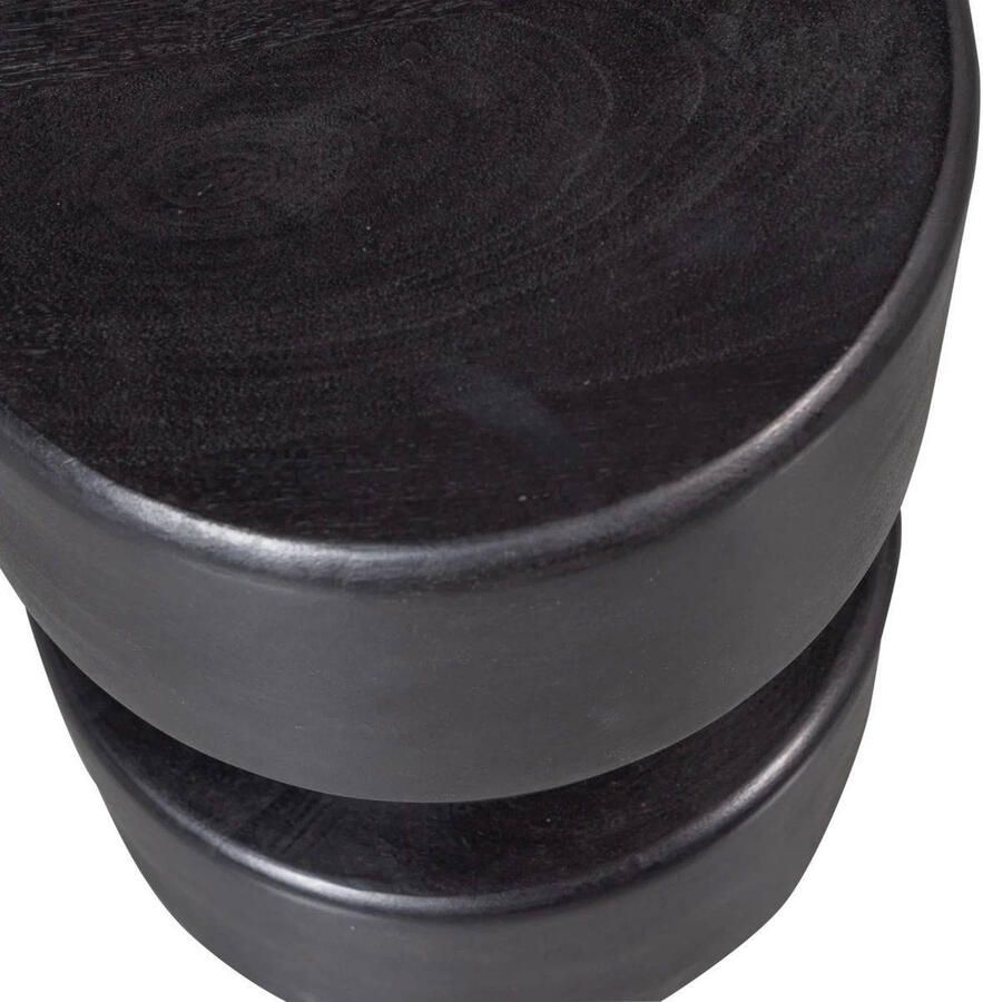 WOOOD Exclusive | Tuve Bijzettafel Hout Bruin zwart | Woonkamertafels | Bijzettafel - Foto 3