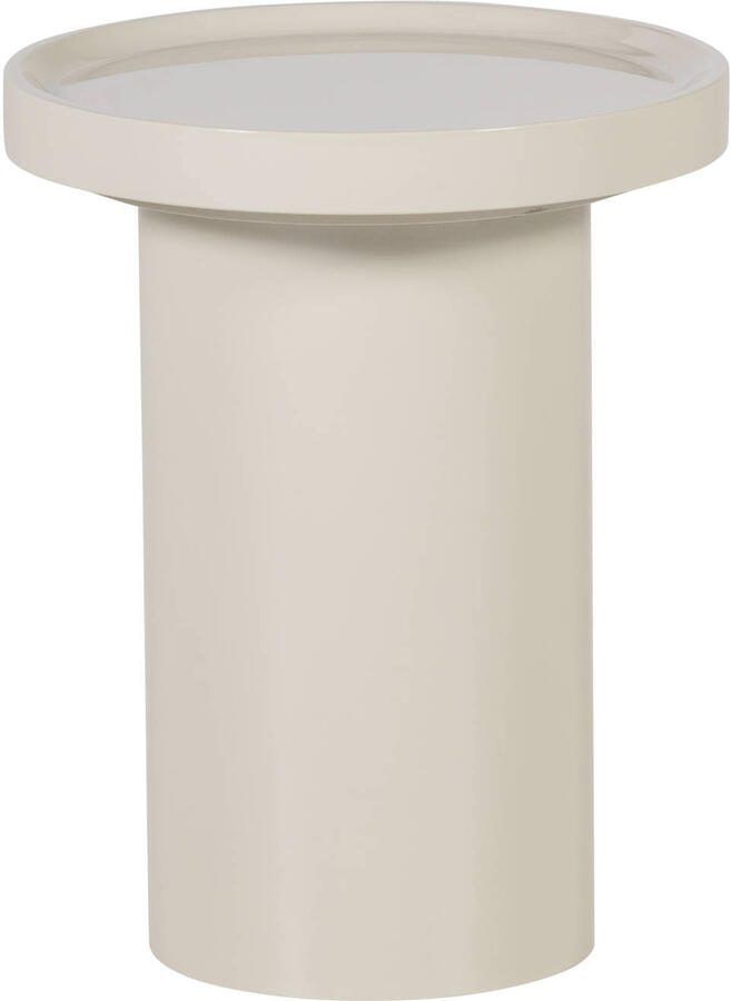WOOOD Ronde Bijzettafel Veluna 40cm Zand Ovaal