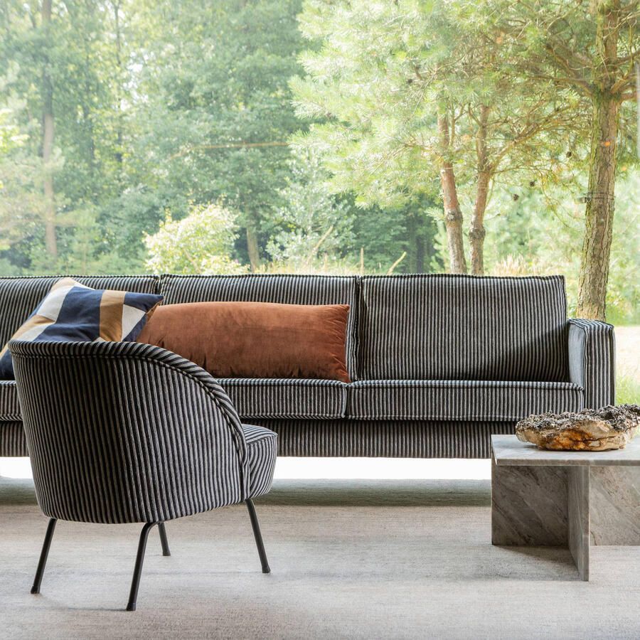 WOOOD Rechthoekige Bijzettafel Xhail Marmer 50 x 50cm Naturel Vierkant BePureHome - Foto 4