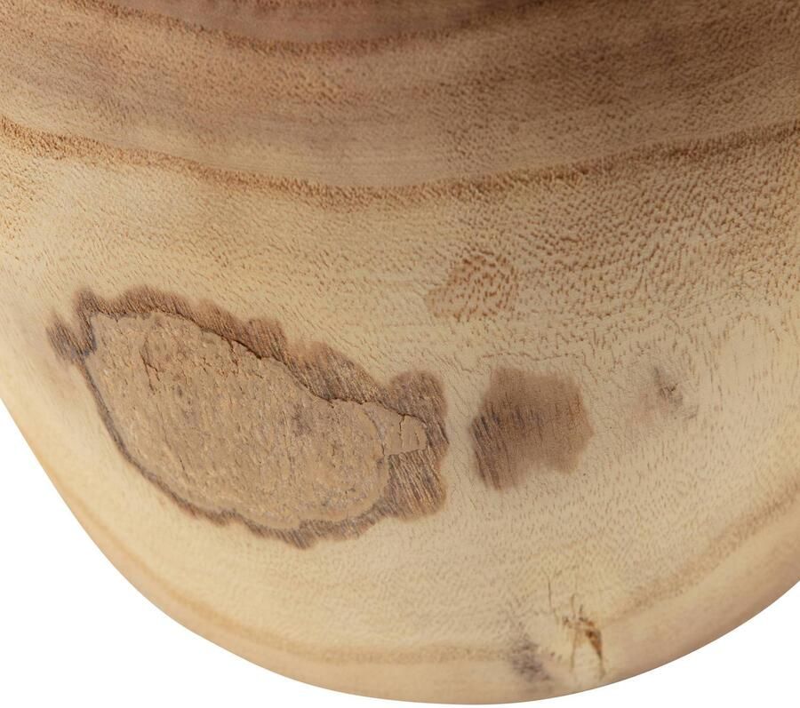 WOOOD | Bikkel Kruk Hout Naturel 40xØ28cm | Woonaccessoires | Krukje - Foto 2