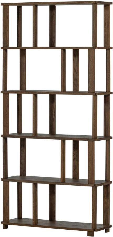 WOOOD | Riss boekenkast eikenhout naturel 186x90cm | Woonkamer meubels | Boekenkast | Kast - Foto 4