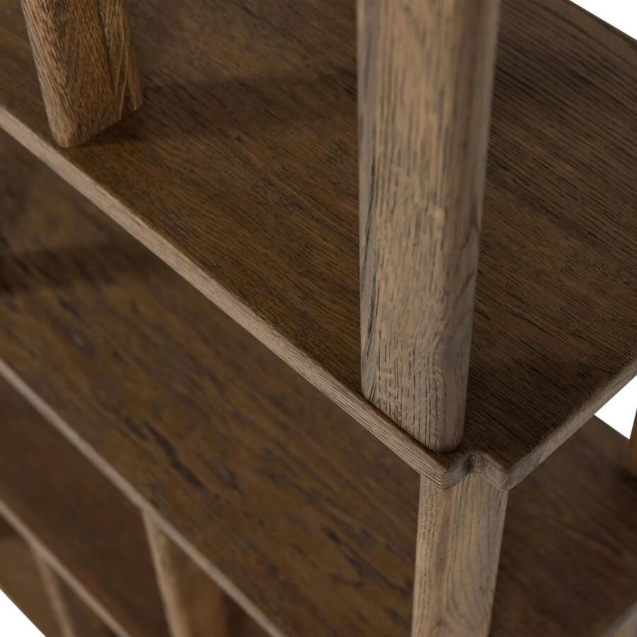 WOOOD | Riss boekenkast eikenhout naturel 186x90cm | Woonkamer meubels | Boekenkast | Kast - Foto 2