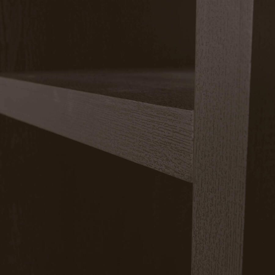 WOOOD | Timo open kast mdf donkerbruin 195x100x40cm | Woonkamer meubels | Kast - Foto 4