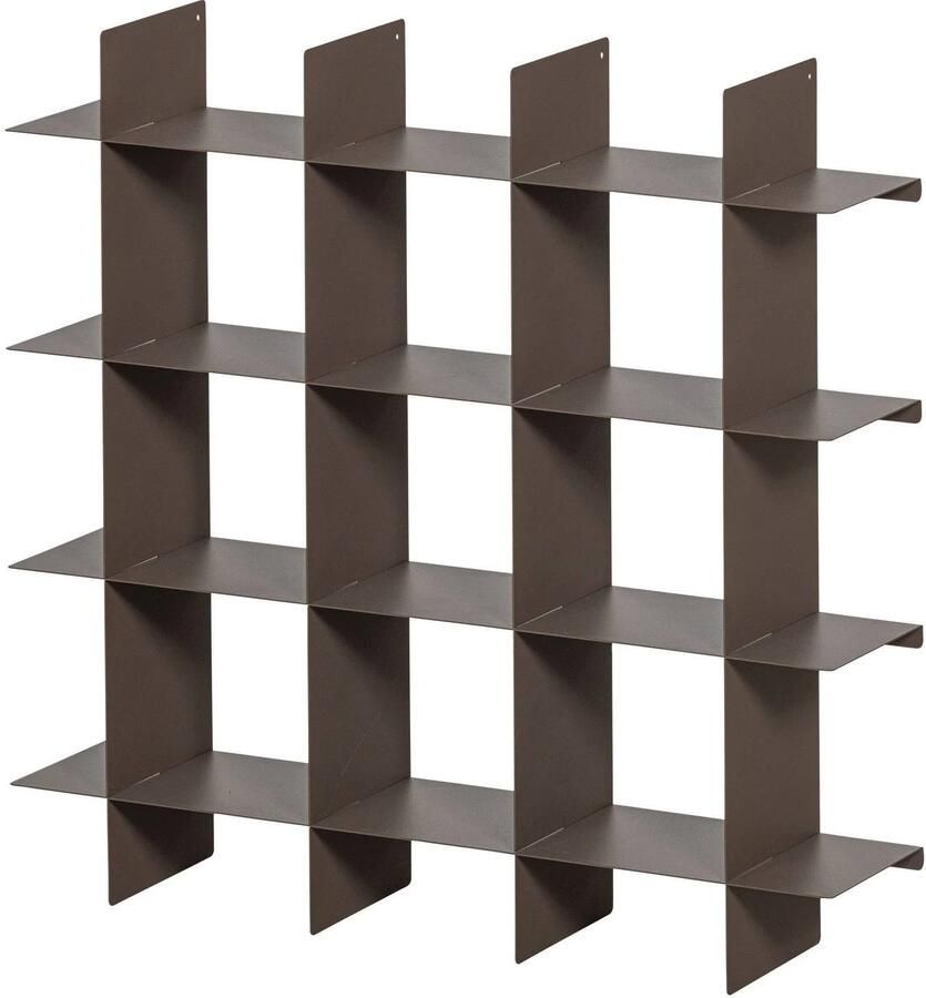 WOOOD Brik Wandrek Metaal Mokkabruin 60x60x15
