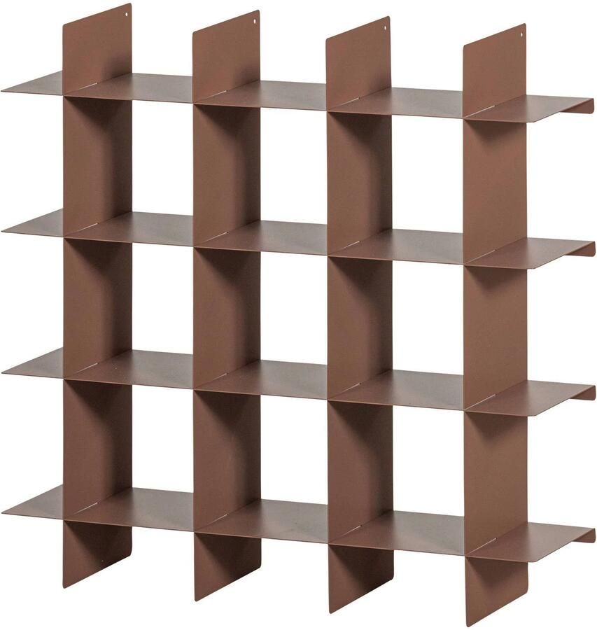 WOOOD Brik Wandrek Metaal Mokkabruin 60x60x15