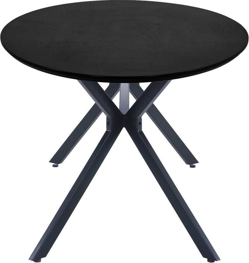 WOOOD | Bruno Eettafel Ovaal Mdf Zwart 220x100cm | Eettafels | Eettafel - Foto 3