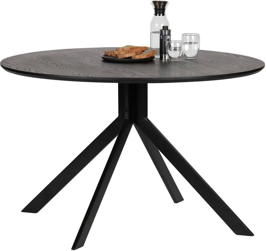 WOOOD | Bruno Eettafel Mdf ZwartØ120 Cm | Eettafels | Eettafel - Foto 3