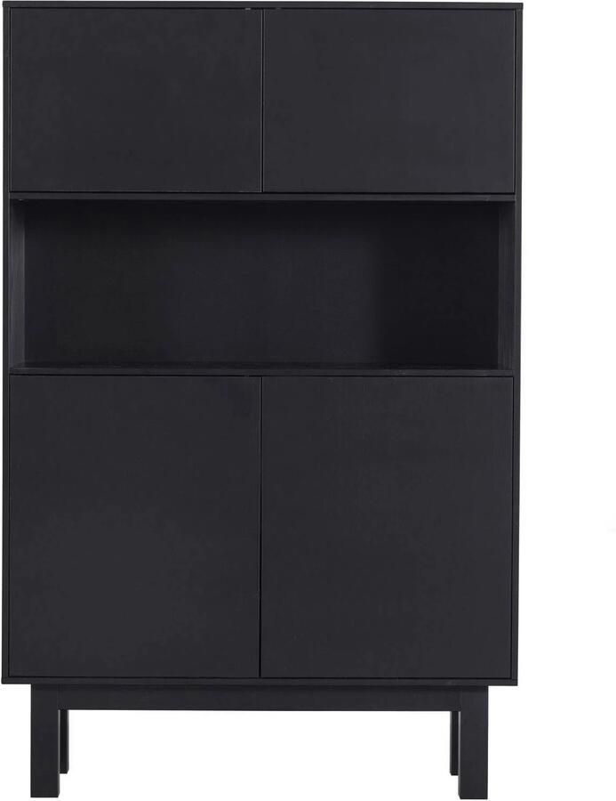 WOOOD Exclusive | Finca Buffet- Drankkast Grenen Diep Zwart | Woonkamer meubels | BuffetkastKastWandkast - Foto 11