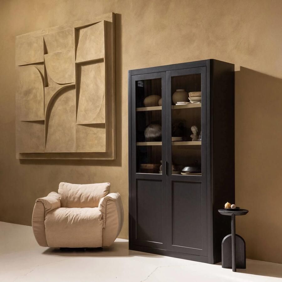 WOOOD | Gunnar buffetkast grenen matzwart mud | Woonkamer meubels | Buffetkast | Kast