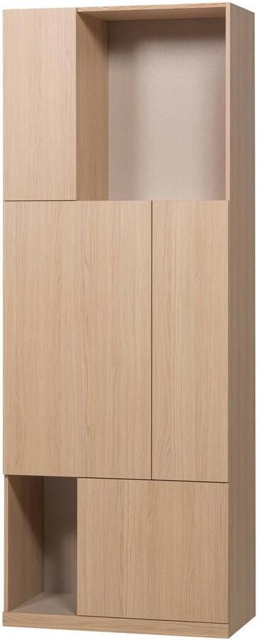 WOOOD Build Opbergkast 80 cm Eiken Fineer Naturel 215x80x41