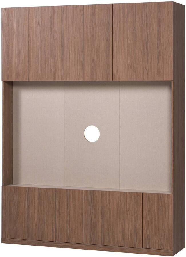 WOOOD Build Tv Opbergkast 160 cm Walnoot Fineer Bruin 215x160x41