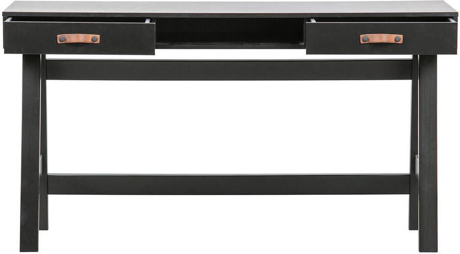 WOOOD Bureau Dian Met 2 lades 140 x 62cm Zwart