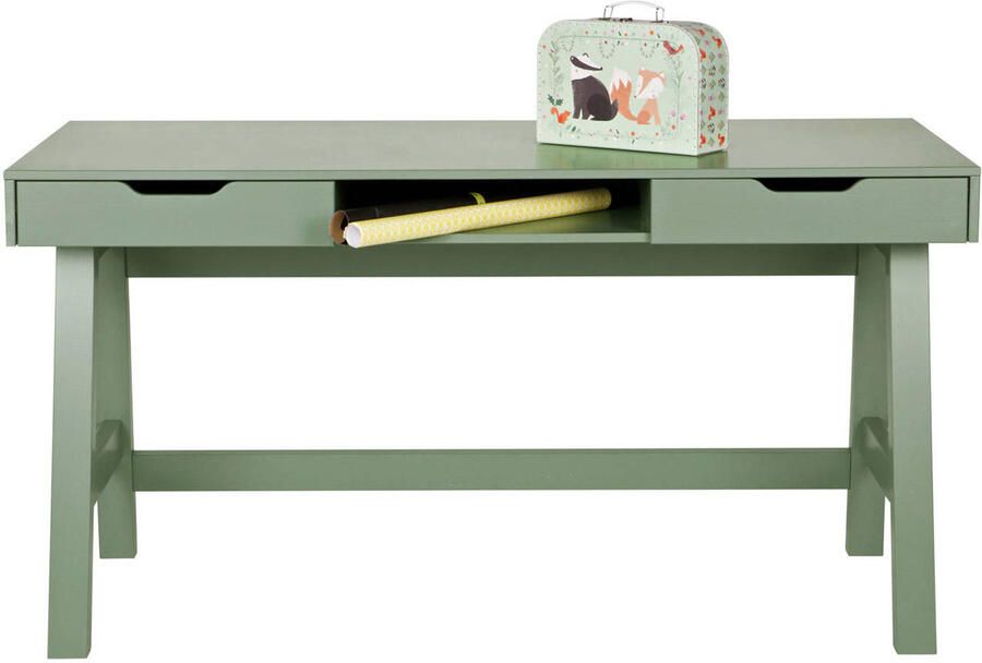 WOOOD | Nikki Bureau Grenen Jadegroen | Woonkamertafels | Bureau