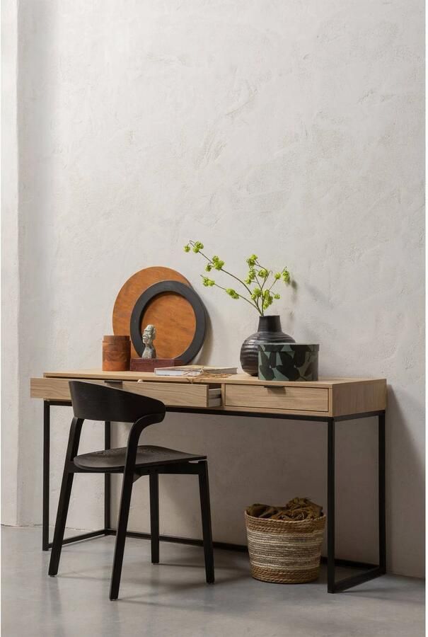 WOOOD | Silas bureau eiken melamine | Woonkamertafels | Bureau - Foto 3
