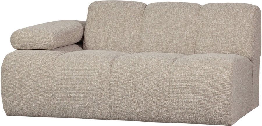 Woood Mojo 1 5-Zits Bank Met Arm Links Bouclé Beige 74x160x97