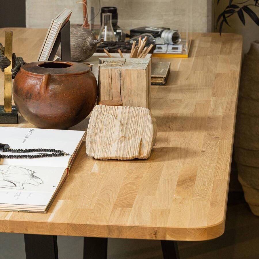 WOOOD Eettafel Tablo Hout gedeeltelijk massief rechthoekige vorm H 77 cm x B 240 x D 100 cm - Foto 8