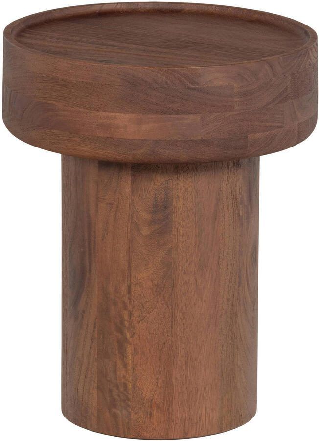 WOOOD Bijzettafel Dara Mangohout 40cm Bruin Rond