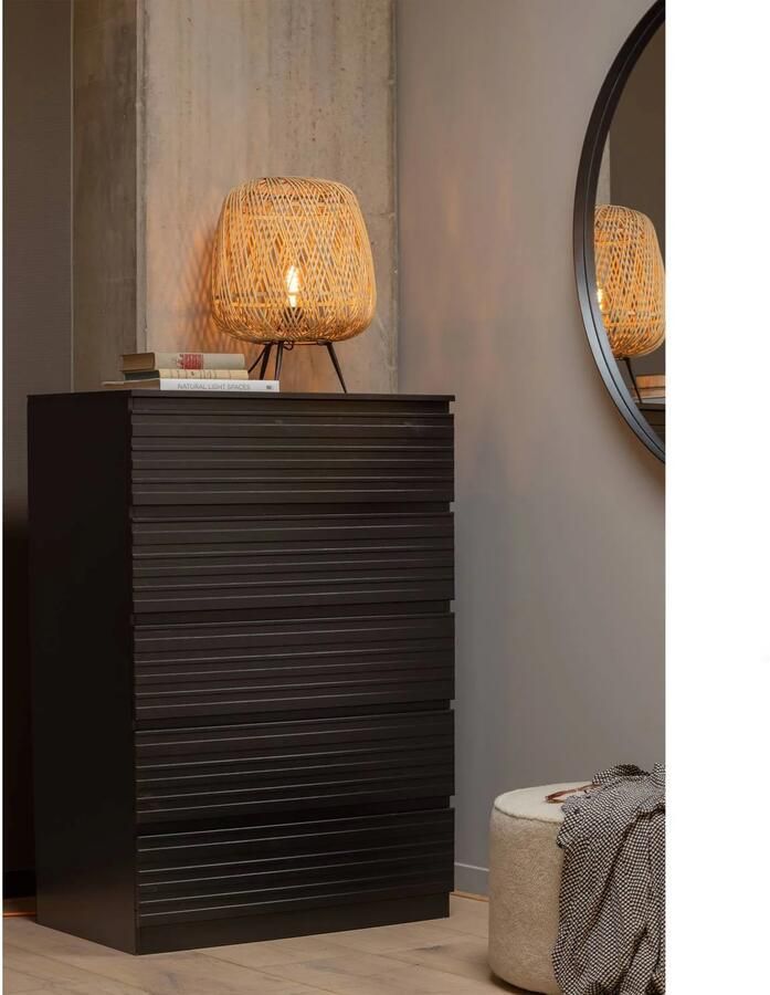 WOOOD | Doutzen Spiegel Metaal Zwart -Ø115cm | Woonaccessoires | Spiegel - Foto 3