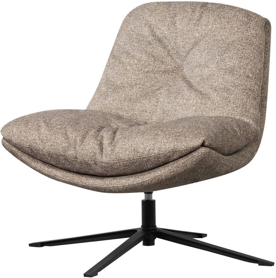 WOOOD | Arve draaifauteuil bedrukte stof naturel melange | Zitmeubels woonkamer | Draaifauteuil - Foto 2