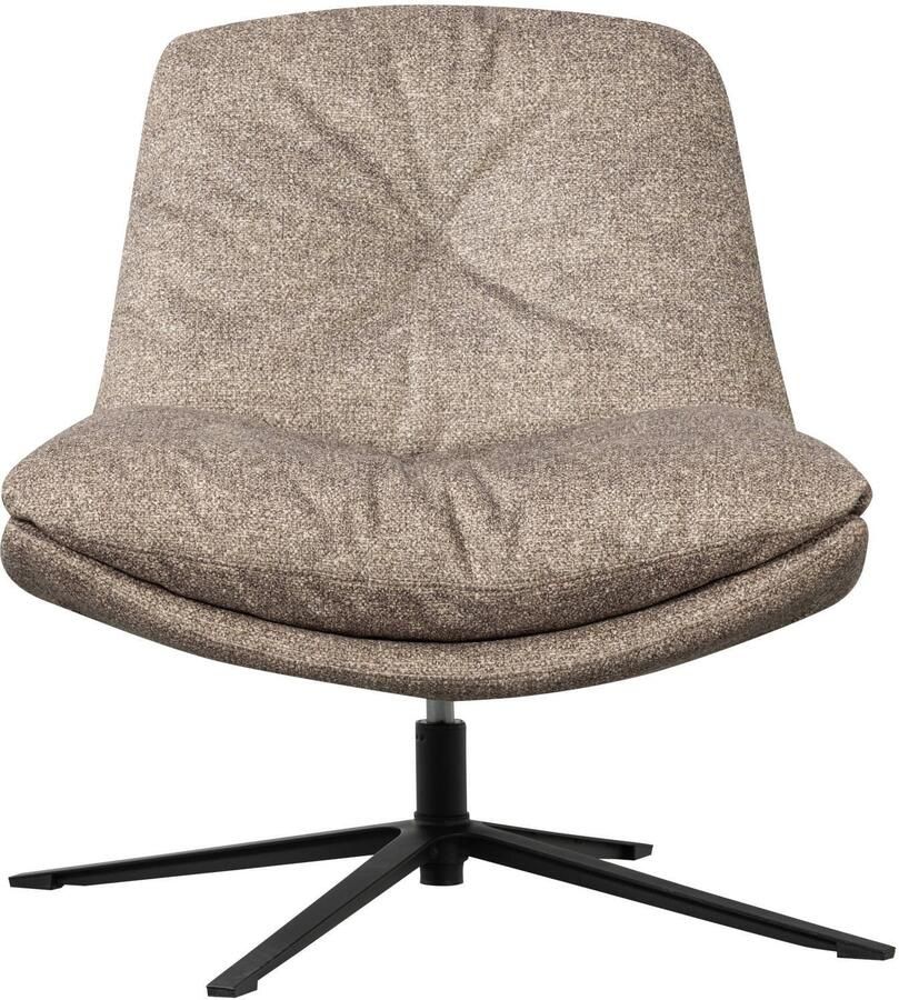 WOOOD | Arve draaifauteuil bedrukte stof naturel melange | Zitmeubels woonkamer | Draaifauteuil - Foto 4