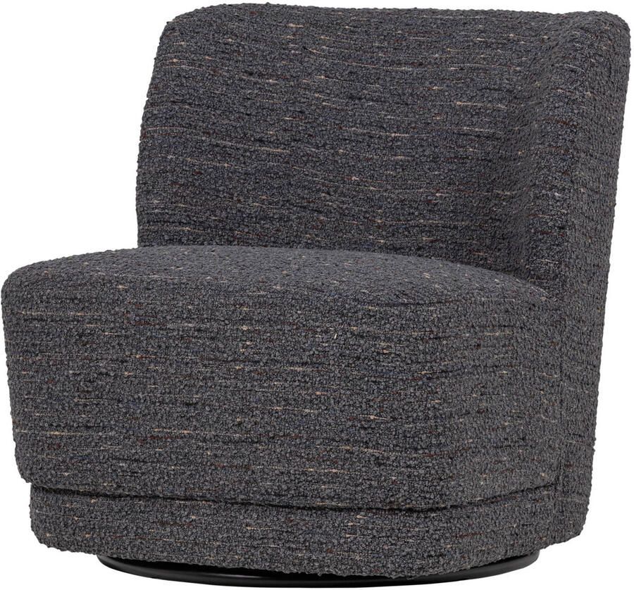 WOOOD Draaifauteuil Atty Grove Melange stof Grijs
