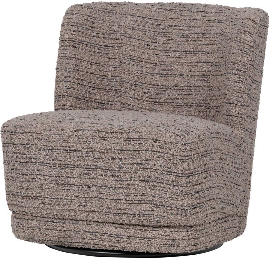 WOOOD Draaifauteuil Atty Grove Melange stof Beige