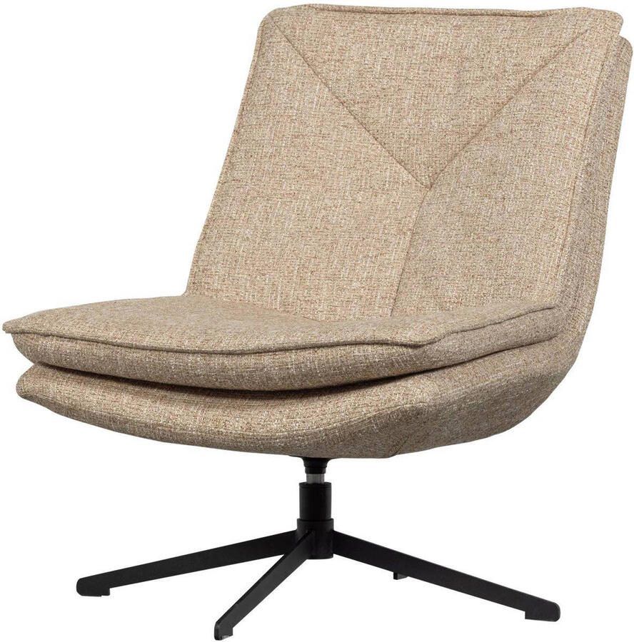 WOOOD | Milaro draaifauteuil naturel melange | Zitmeubels woonkamer | Draaifauteuil