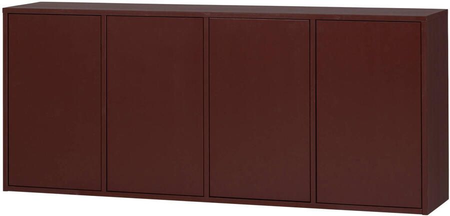 WOOOD Merel Dressoir Grenen Bordeauxrood 85x198x39 5 cm