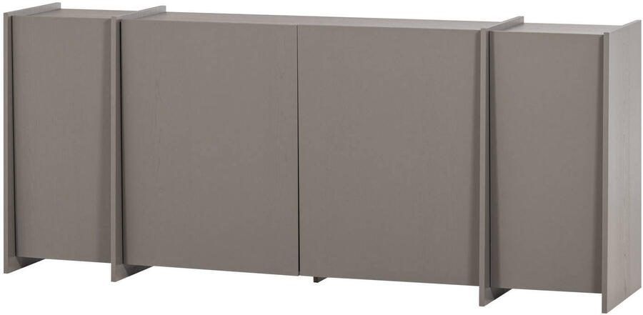WOOOD Dressoir Brock Essenfineer 200cm Warmgrijs