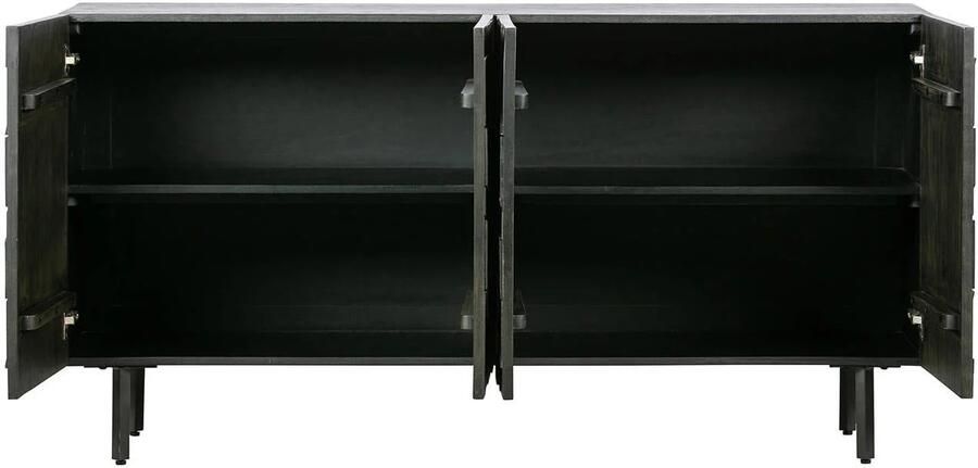 BePureHome | Counter Dressoir Hout Zwart | Woonkamer meubels | Dressoir - Foto 5