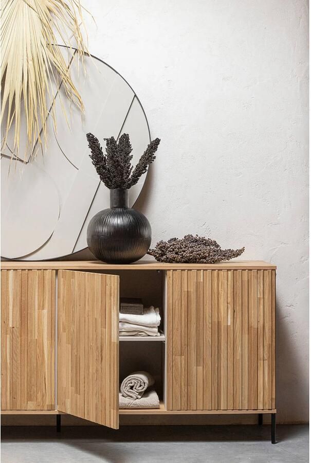 WOOOD Exclusive | Gravure New Dressoir 200cm Eiken Blanke Lak | Woonkamer meubels | Dressoir - Foto 5