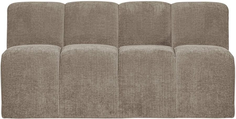 WOOOD Eetkamerbank Mojo Geweven Rib 164cm Donker Zand