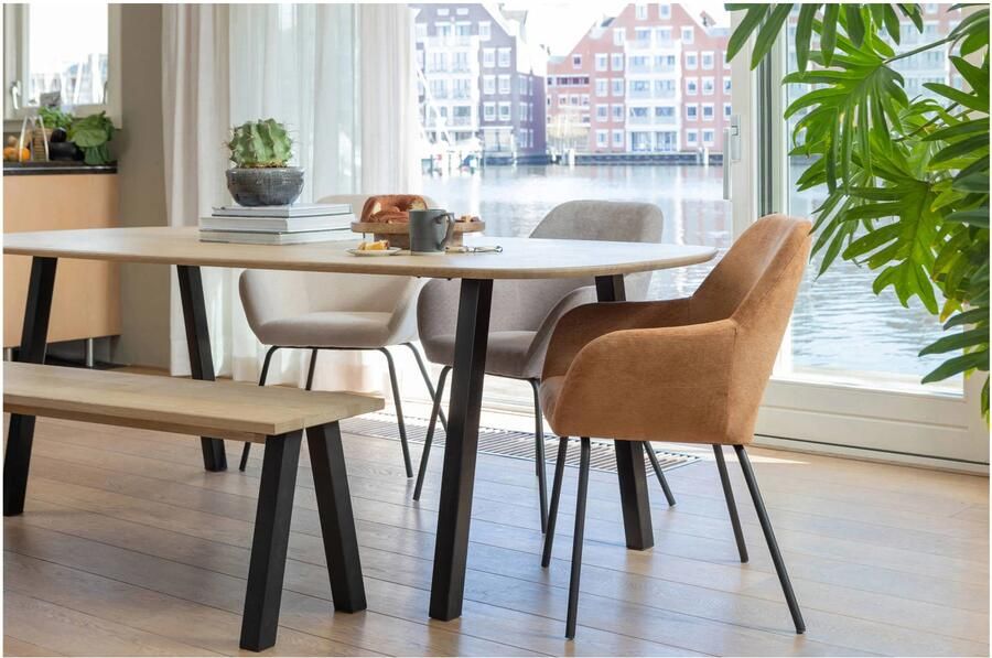 WOOOD Tablo Eetkamerbankje Eiken Naturel 46x160x35 - Foto 3