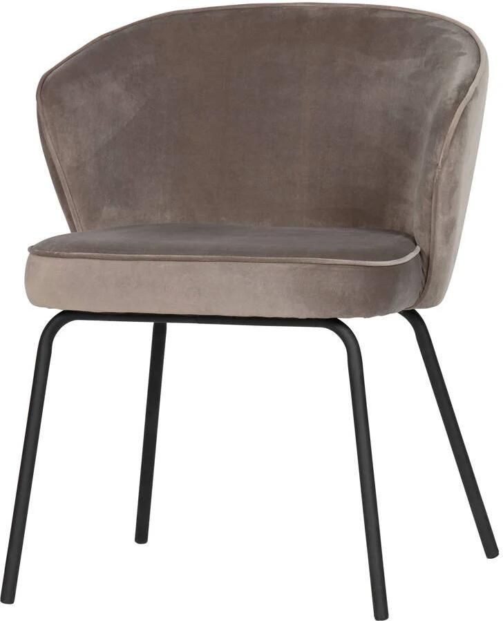 BePureHome Admit Eetkamerstoel Fluweel Khaki Set van 2 - Foto 3