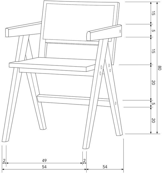 WOOOD Exclusive | Gunn Eetkamerstoel Rattan Hout Zwart | Zitmeubels eetkamer | Armstoel - Foto 4