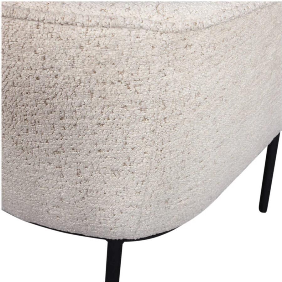 WOOOD Eetkamerstoel Leon met bouclé-stof 4-poots onderstel h 77 cm x b 61 cm - Foto 9