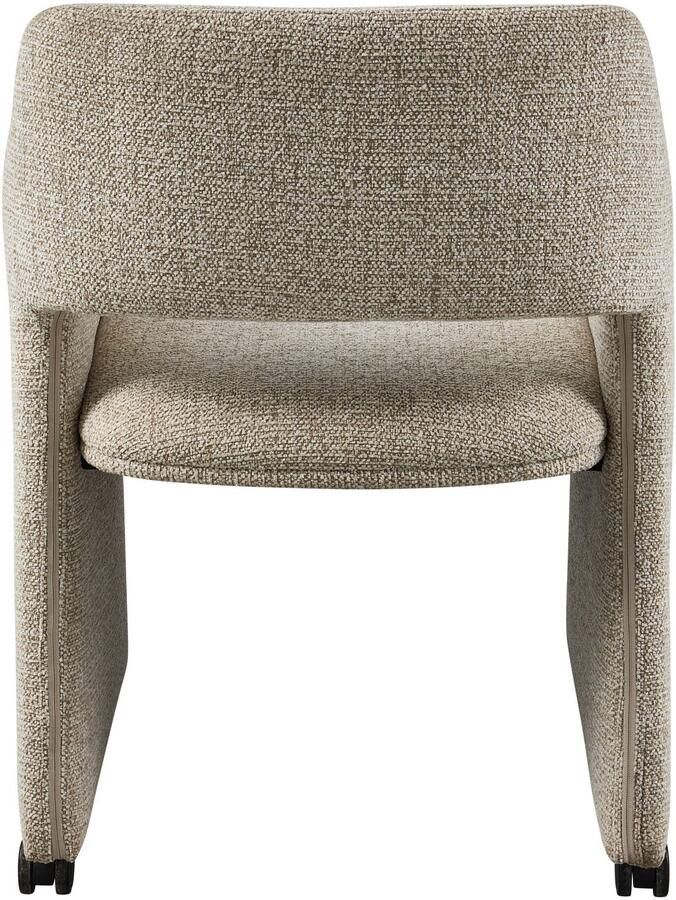 WOOOD | Lyric eetkamerstoel met wielen greige | Eetkamerstoelen | ArmstoelWieltjes - Foto 3