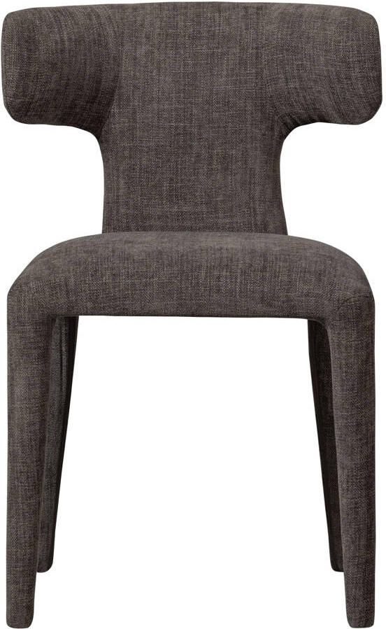 BePureHome Permit Eetkamerstoelen Polyester Espresso Set van 2 - Foto 3