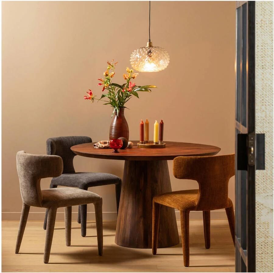 BePureHome Permit Eetkamerstoelen Polyester Zand Set van 2 - Foto 2