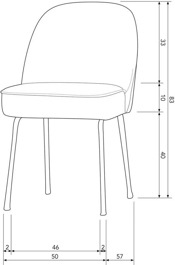 BePureHome Vogue Eetkamerstoelen Fluweel Teal Set van 2 - Foto 4