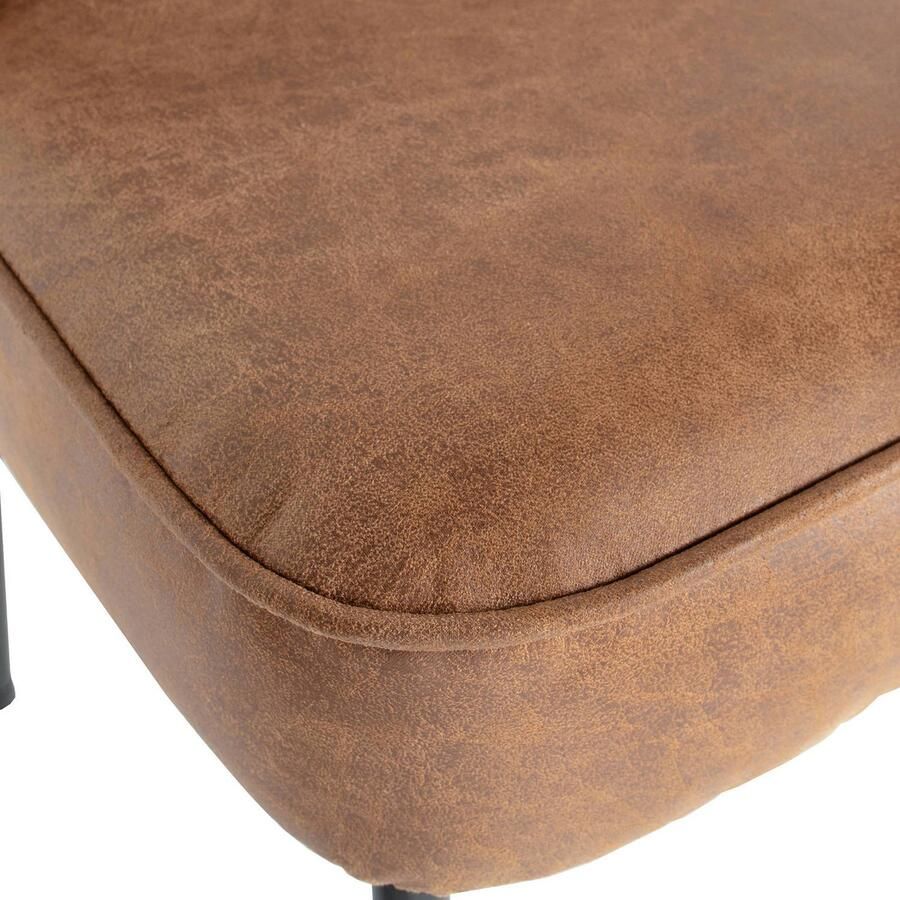 BePureHome Vogue Eetkamerstoel Leer Cognac Set van 2 - Foto 3