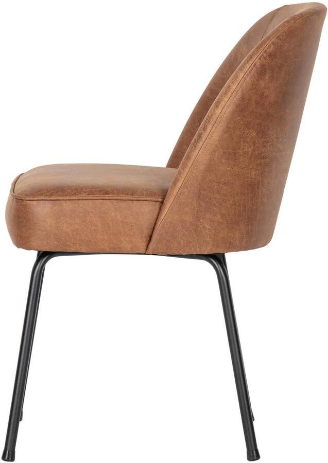 BePureHome Vogue Eetkamerstoel Leer Cognac Set van 2 - Foto 4