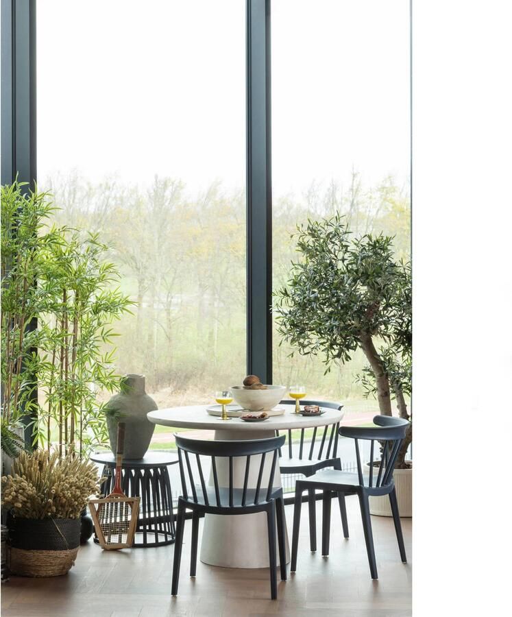 WOOOD Ronde Eettafel Damon Fiber Clay Wit 76x100x10