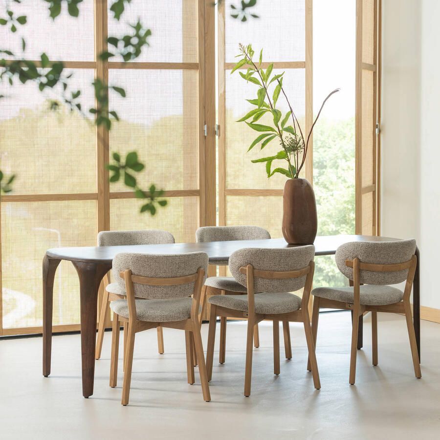 WOOOD | Fiore eettafel mango hout donkerbruin 230x95cm | Eettafels | Eettafel - Foto 3
