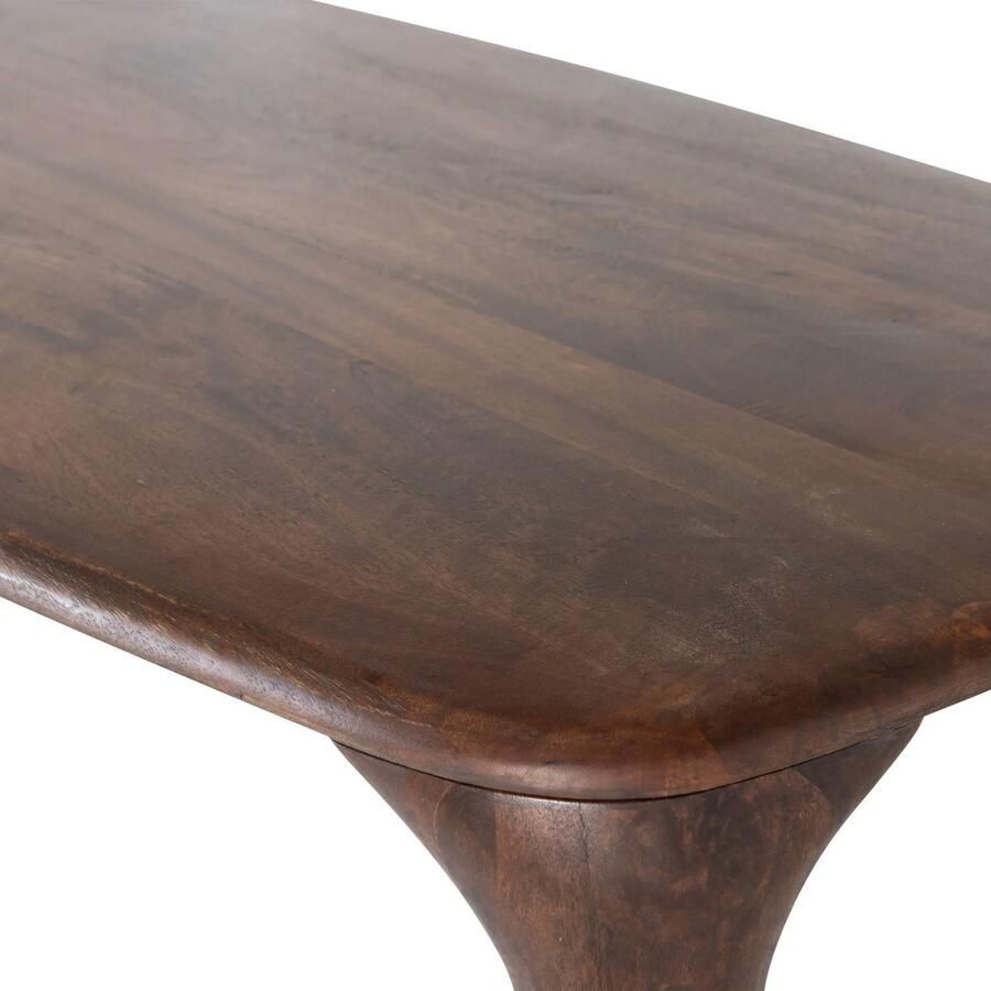 WOOOD | Fiore eettafel mango hout donkerbruin 190x95cm | Eettafels | Eettafel - Foto 2