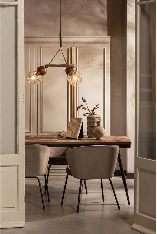 BePureHome | Rhombic eettafel 180x90cm hout metaal | Eettafels | Eettafel - Foto 4