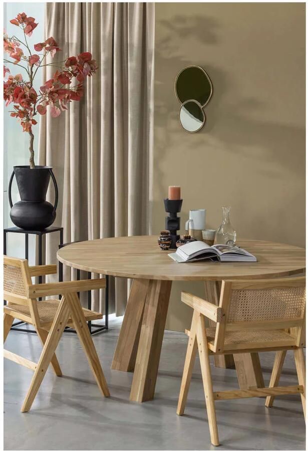 WOOOD | Rhonda Xl EettafelØ150cm Eiken Naturel | Eettafels | Eettafel - Foto 3